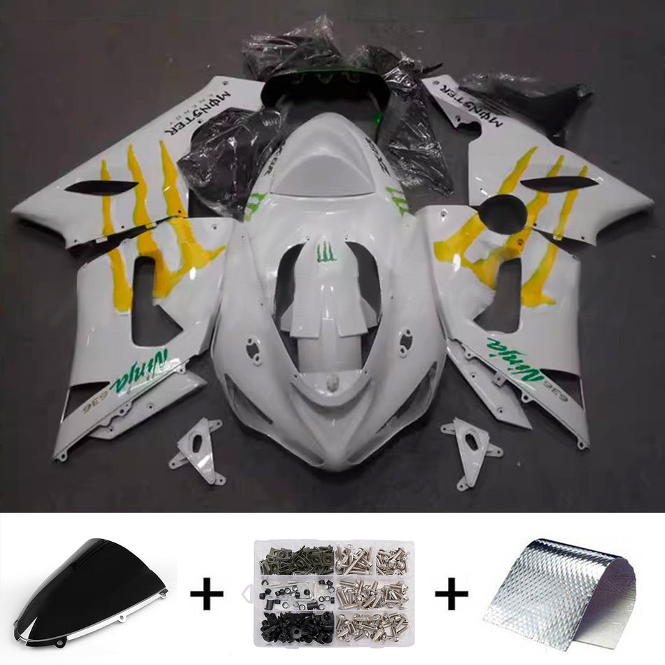 Verkleidungssatz aus ABS-Kunststoff, passend für Kawasaki ZX6R 636 (2005-2006)