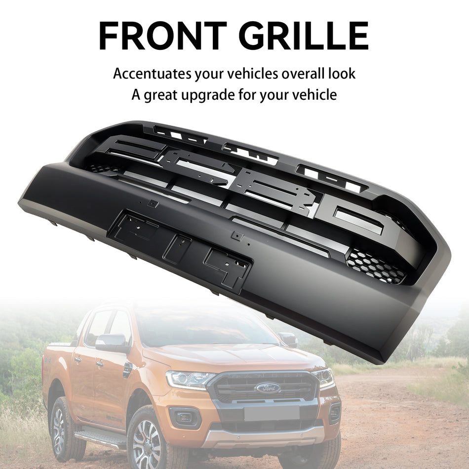 Matt Black Ranger Raptor Style Front Bumper Grille Für Ford Ranger 2019-2023 T8