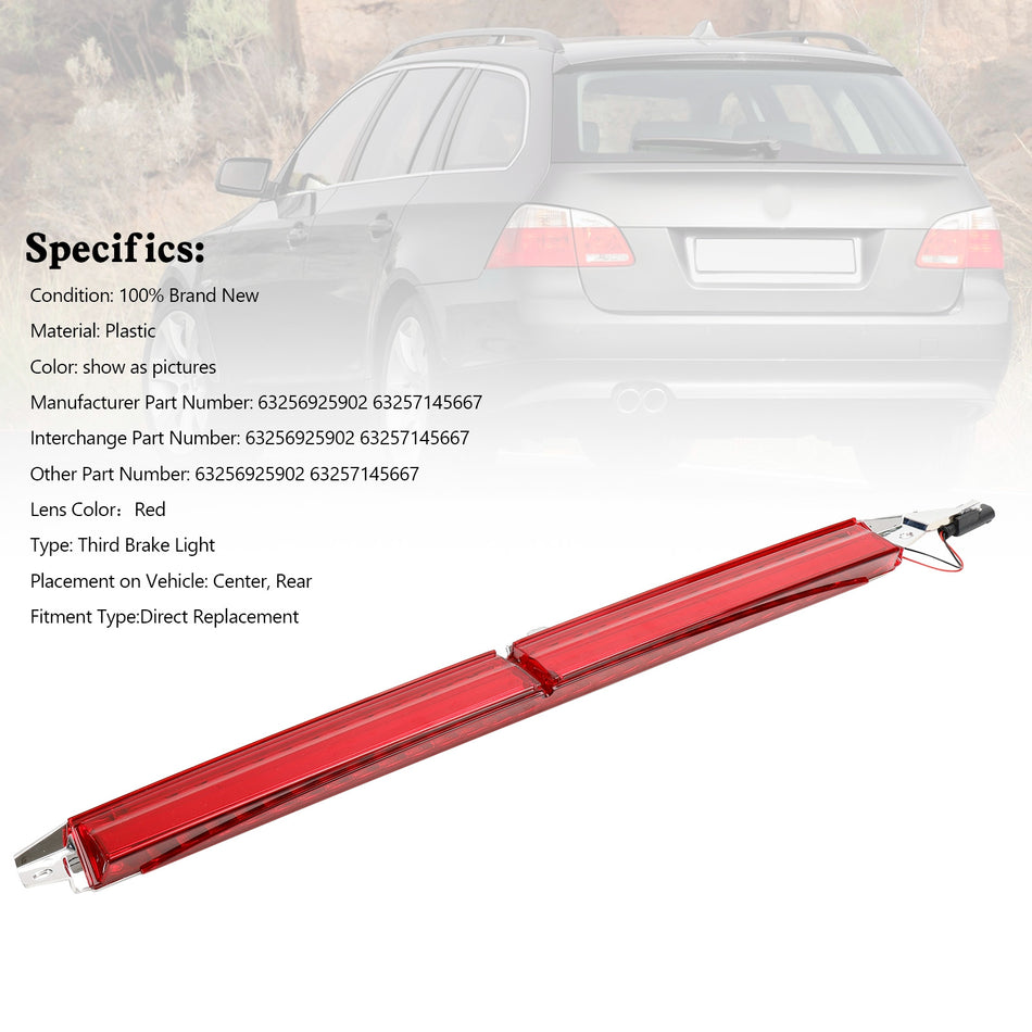 Drittens Bremse Licht Rot 63256925902 Für BMW 5 Series E60 E61 Facelift