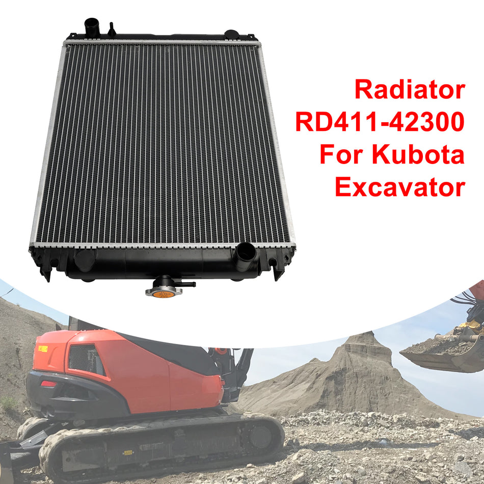 RD411-42300 Radiator For Kubota KX121-3S KX161-3 U50-3 U45-3ST U45-3 Excavator