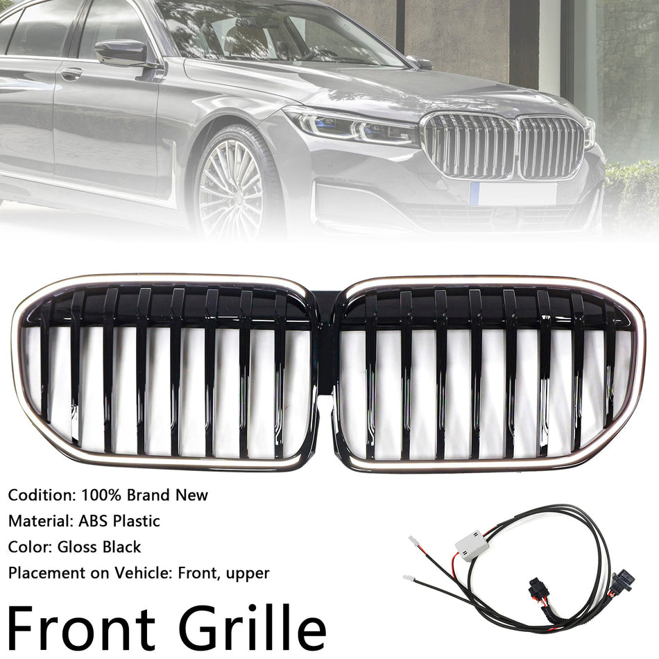2019-2022 BMW 7er G11 G12 Einzellamelle Hochglanz Schwarz Frontgrill Grille Passform