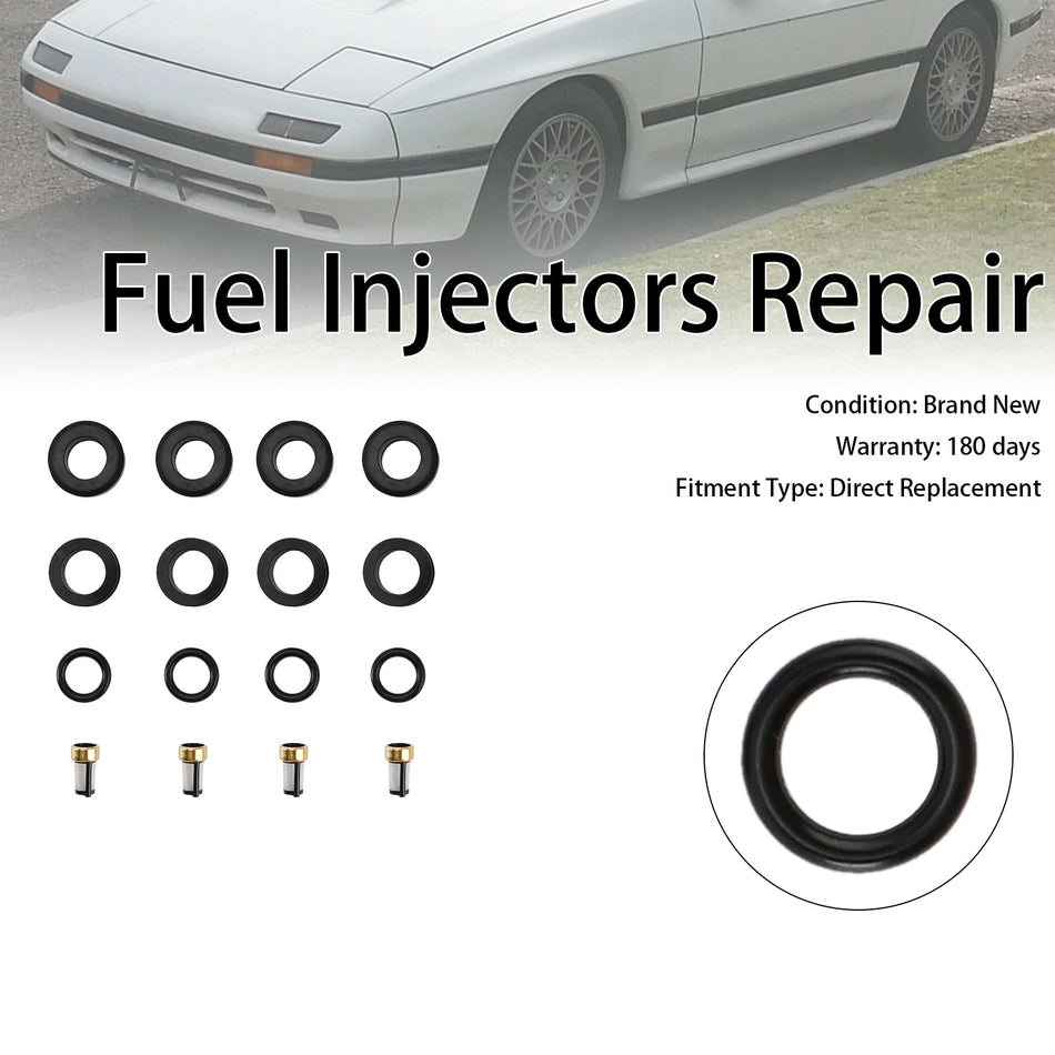 1986-1991 Mazda RX-7 FC 13B Rotary 4PCS Kraftstoff Injektor O-Ring Filter Dichtung