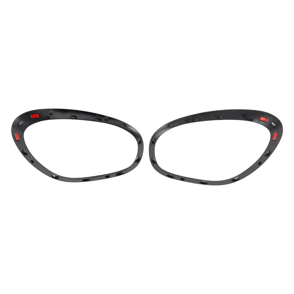 2011–2016 MINI Cooper R60 Countryman (Untermodell: Base, S, S ALL4) 2 Stück glänzend schwarze Scheinwerfer-Zierringe