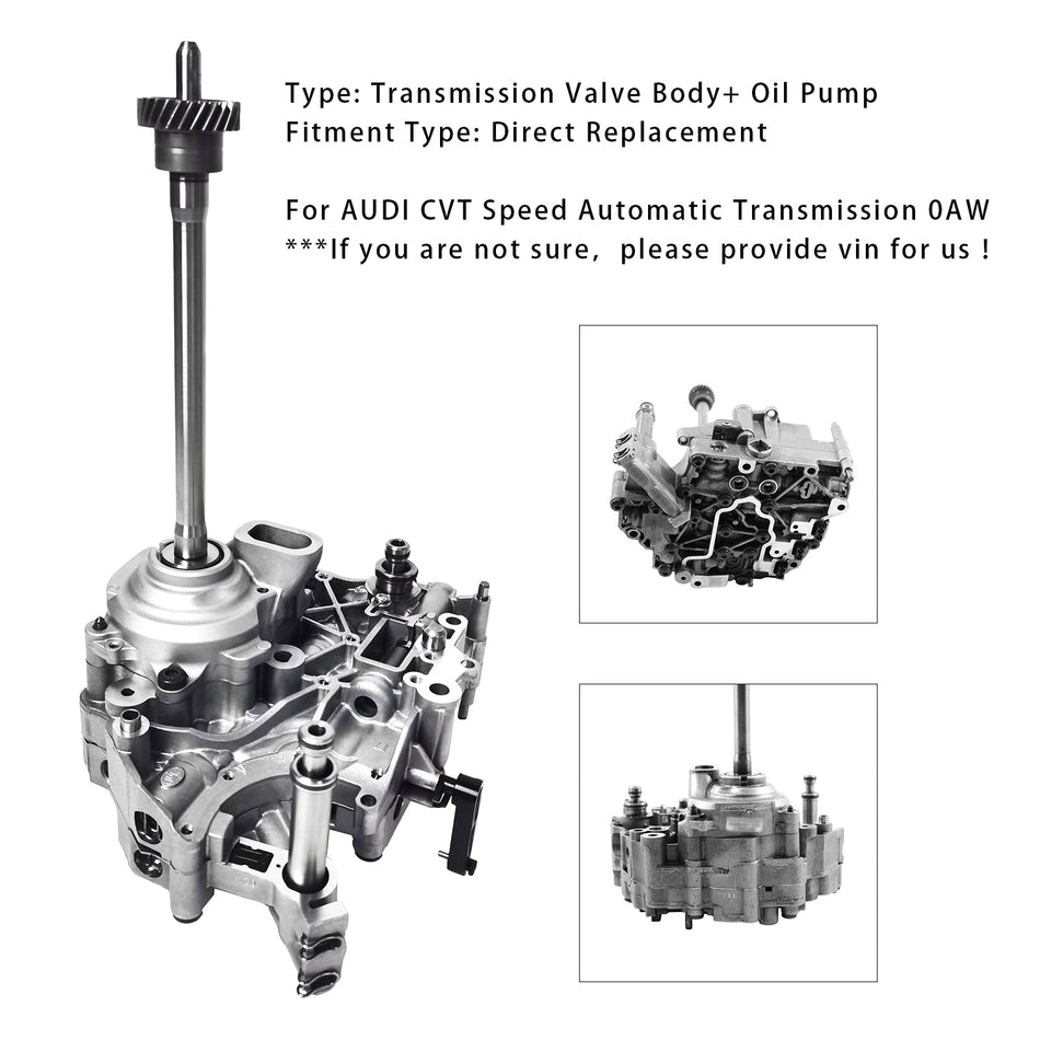 AUDI CVT Geschwindigkeit Automatische CVT Übertragung Ventil Körper + Öl Pumpe 0AW325031