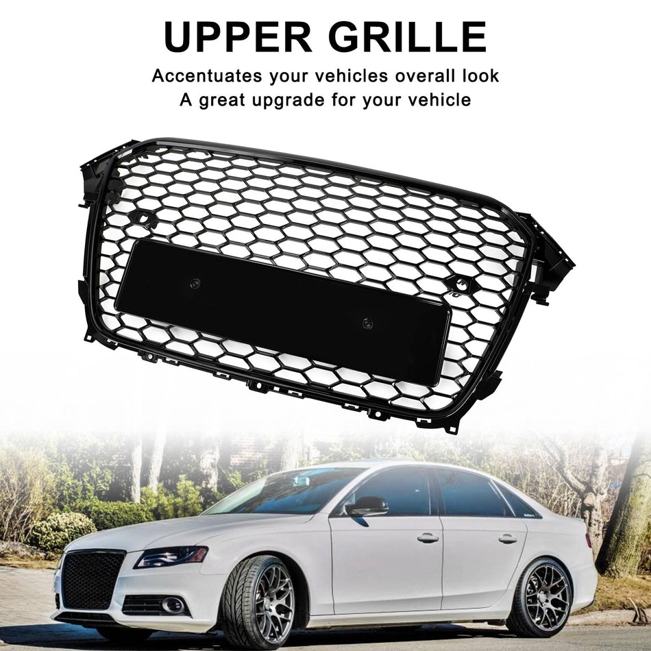 RS4 Style Mesh Front Bumper Grille Grill für Audi A4 S4 2013-2016 Gloss Black