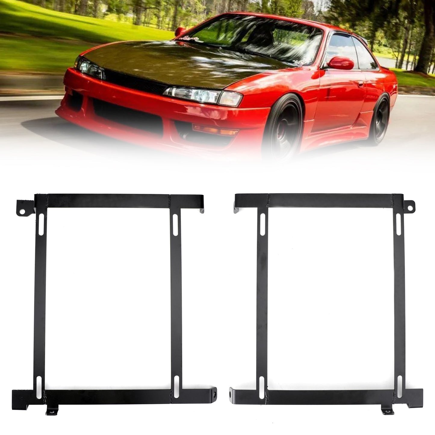 For S13 S14 Nissan 240Sx Low Mount Racing/Bucket Seat Tensile Steel Bracket Base