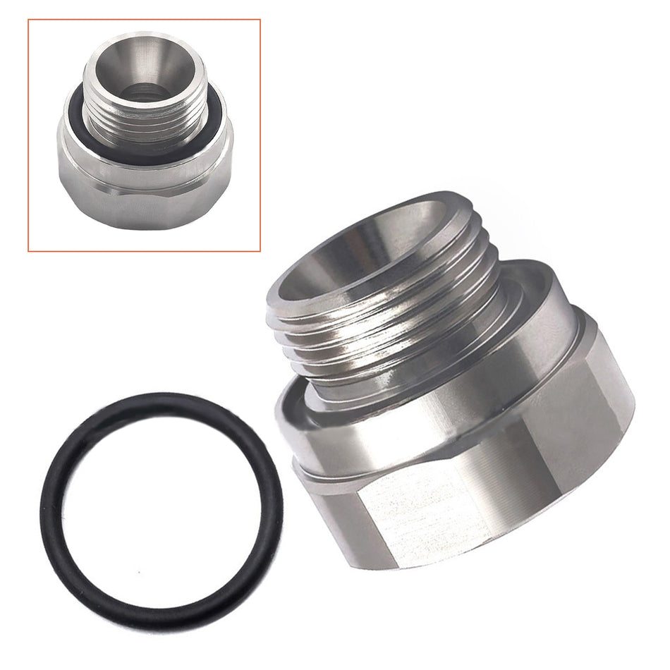 Gewindegröße Ölablassventil-Adapter Silber A-211 27mm-2.0
