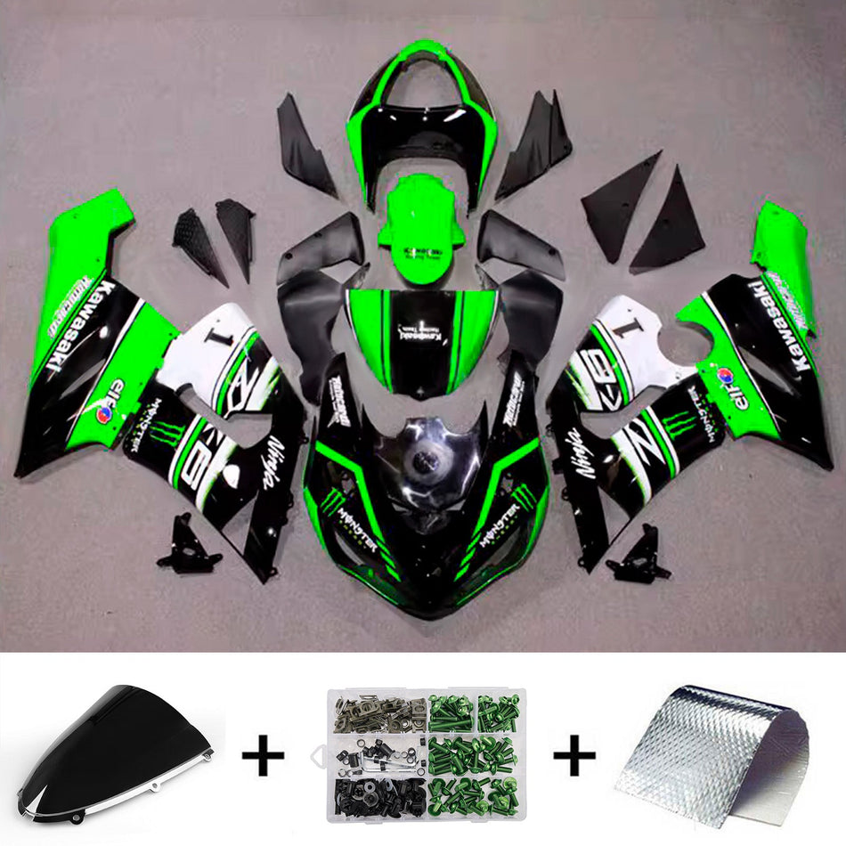 Verkleidungssatz aus ABS-Kunststoff, passend für Kawasaki ZX6R 636 (2005-2006)