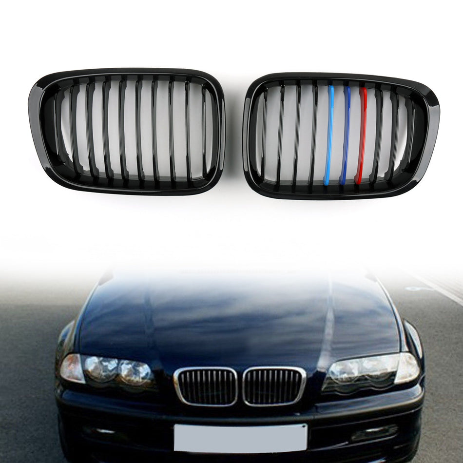 1998–2001 BMW E46 3 Serie 4 Tür M-Farbe Front Nieren Haube Grill