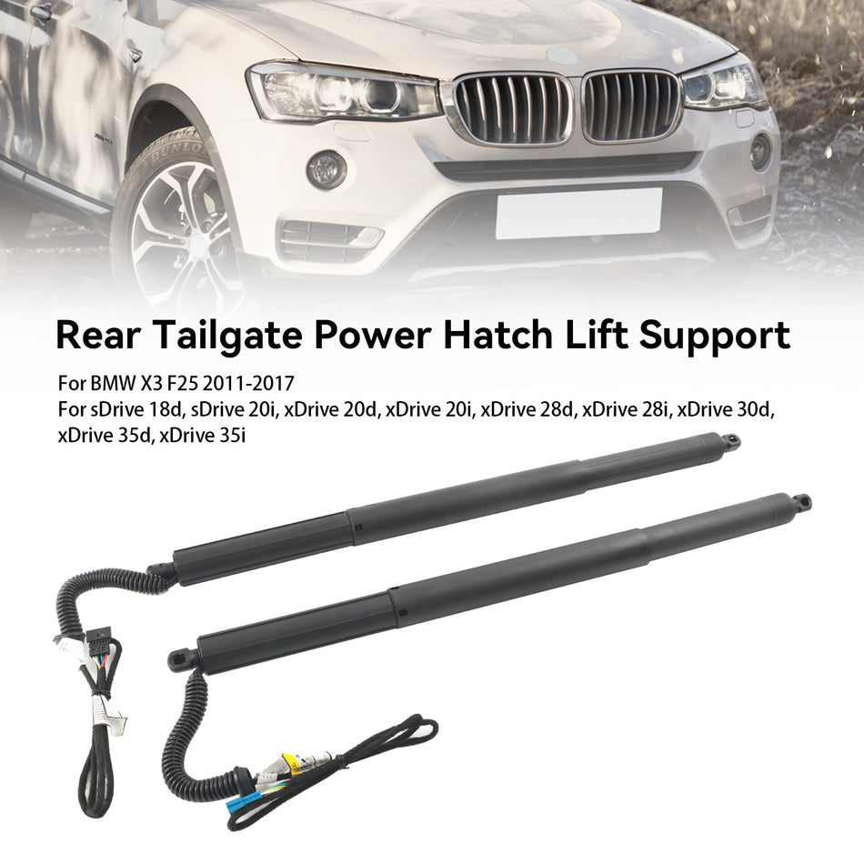 2011–2017 BMW X3 F25 sDrive 18d, sDrive 20i, xDrive 20d, xDrive 20i, xDrive 28d 2 Stück elektrische Heckklappen-Gasdruckdämpfer links &amp; rechts 51247232003