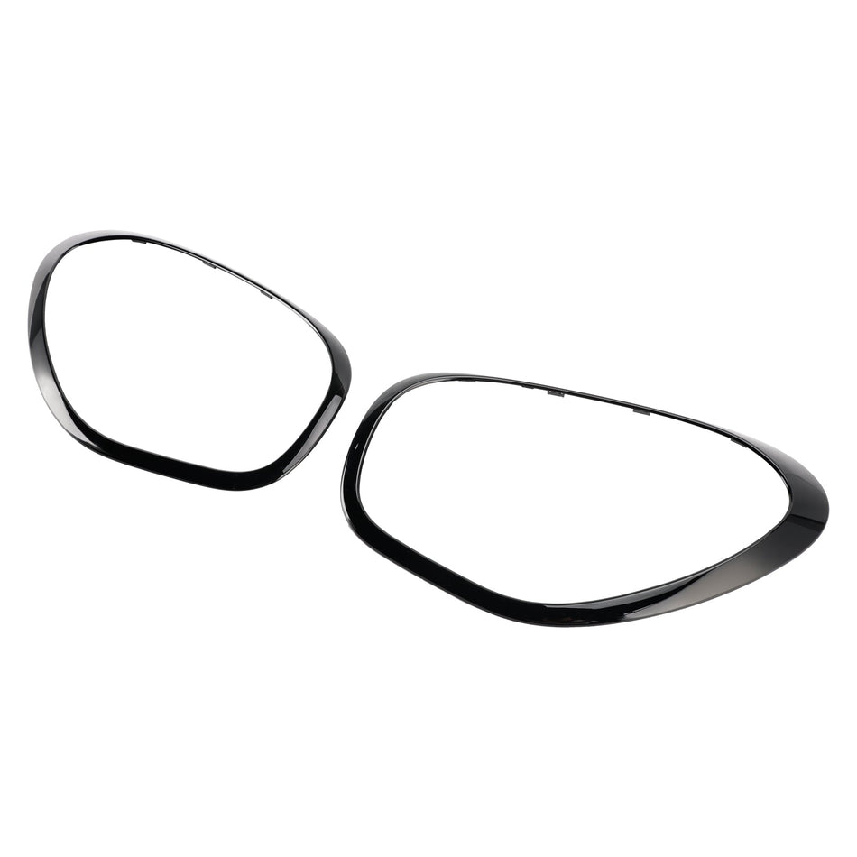 2011–2016 MINI Cooper R60 Countryman (Untermodell: Base, S, S ALL4) 2 Stück glänzend schwarze Scheinwerfer-Zierringe