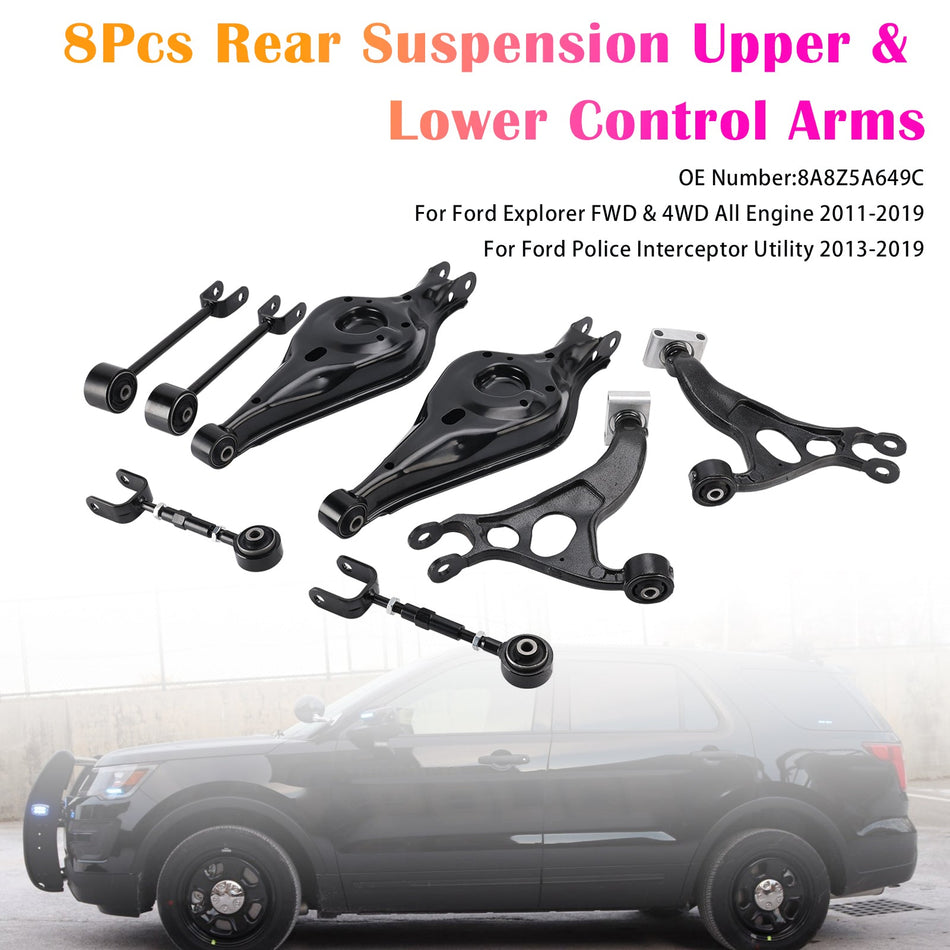 8-teiliges Set oberer und unterer Querlenker für die Hinterradaufhängung des Ford Explorer (2011–2019)