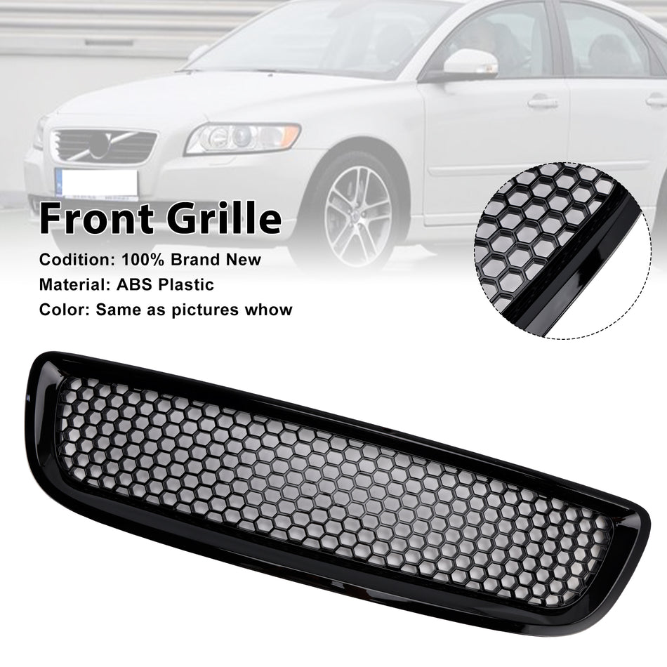 Gloss Black Front Bumper Honeycomb Grille Grill Für Volvo S40 V50 2008-2012