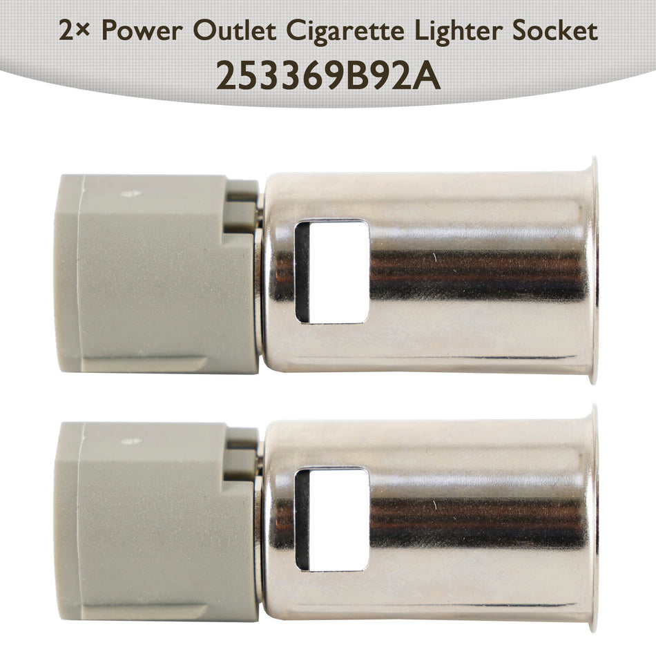 2× Steckdose Zigarettenanzünder 253369B92A für Nissan