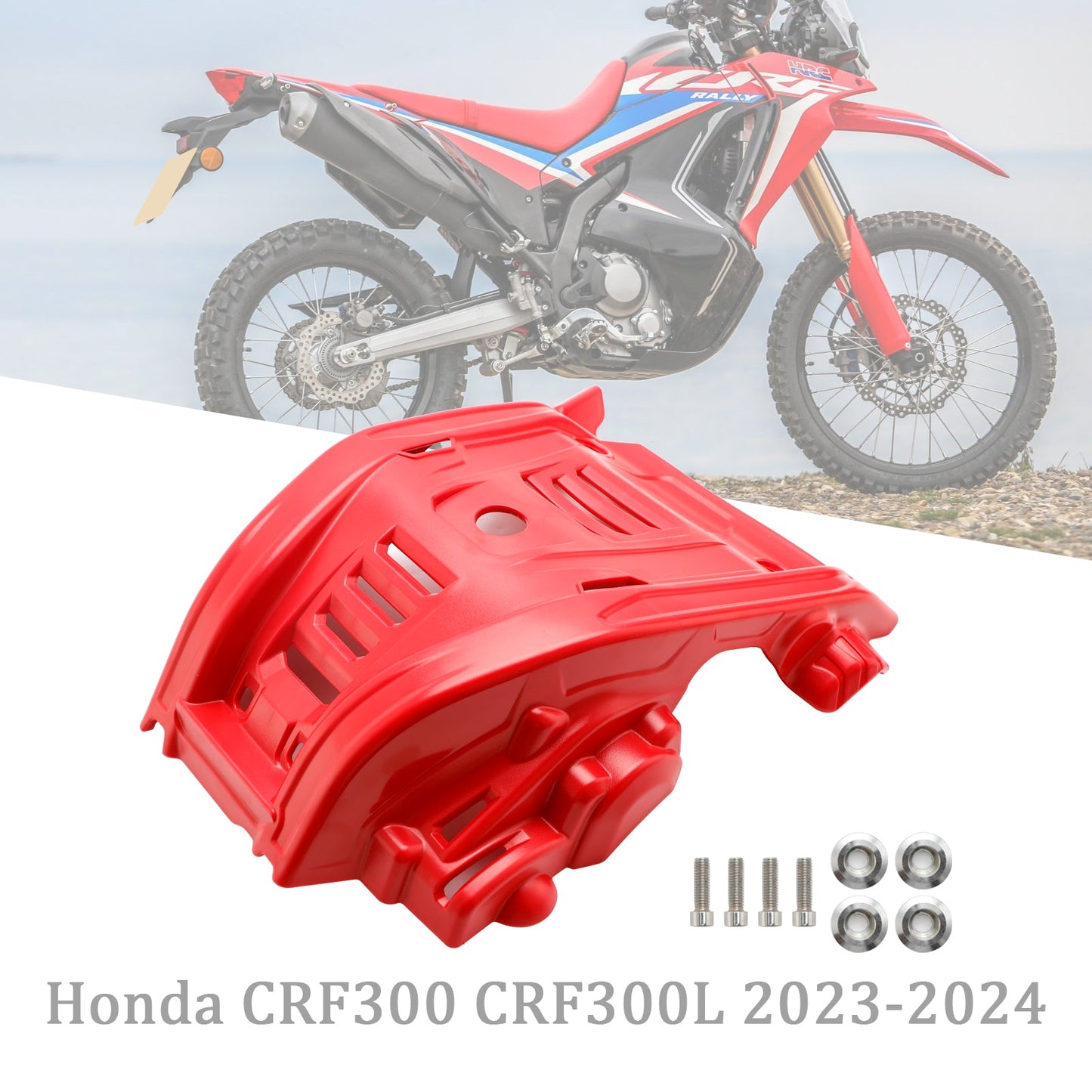 2023-2024 Honda CRF300 CRF300L Unterfahrschutz Motorschutz Riss Kunststoff