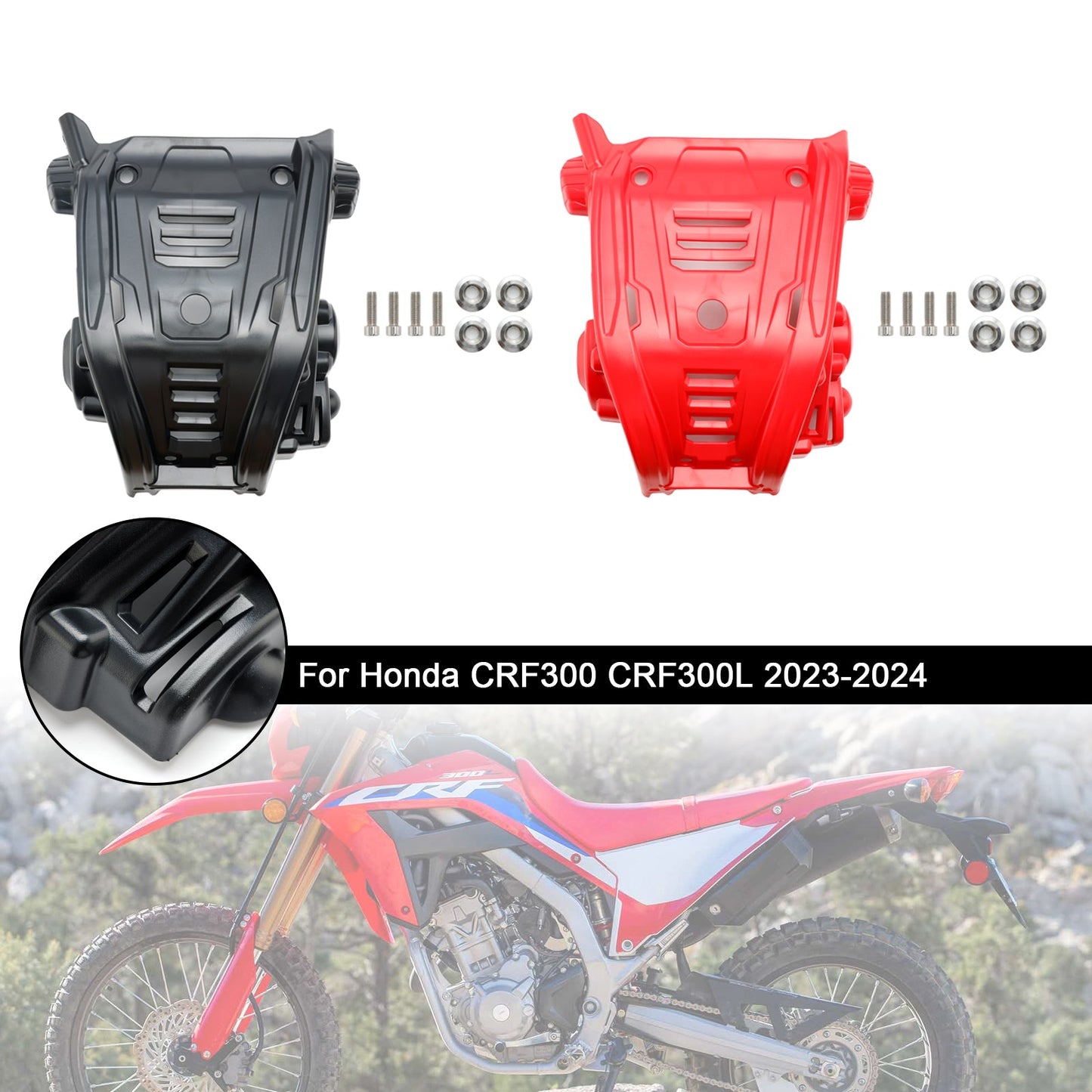 2023-2024 Honda CRF300 CRF300L Unterfahrschutz Motorschutz Riss Kunststoff