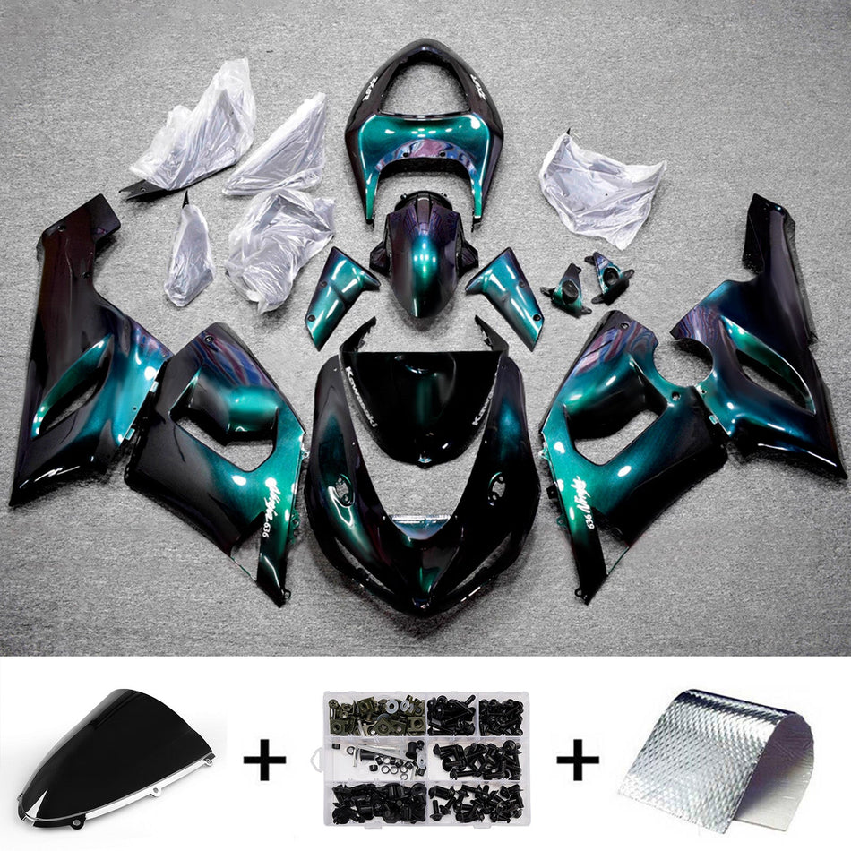 Verkleidungssatz aus ABS-Kunststoff, passend für Kawasaki ZX6R 636 (2005-2006)