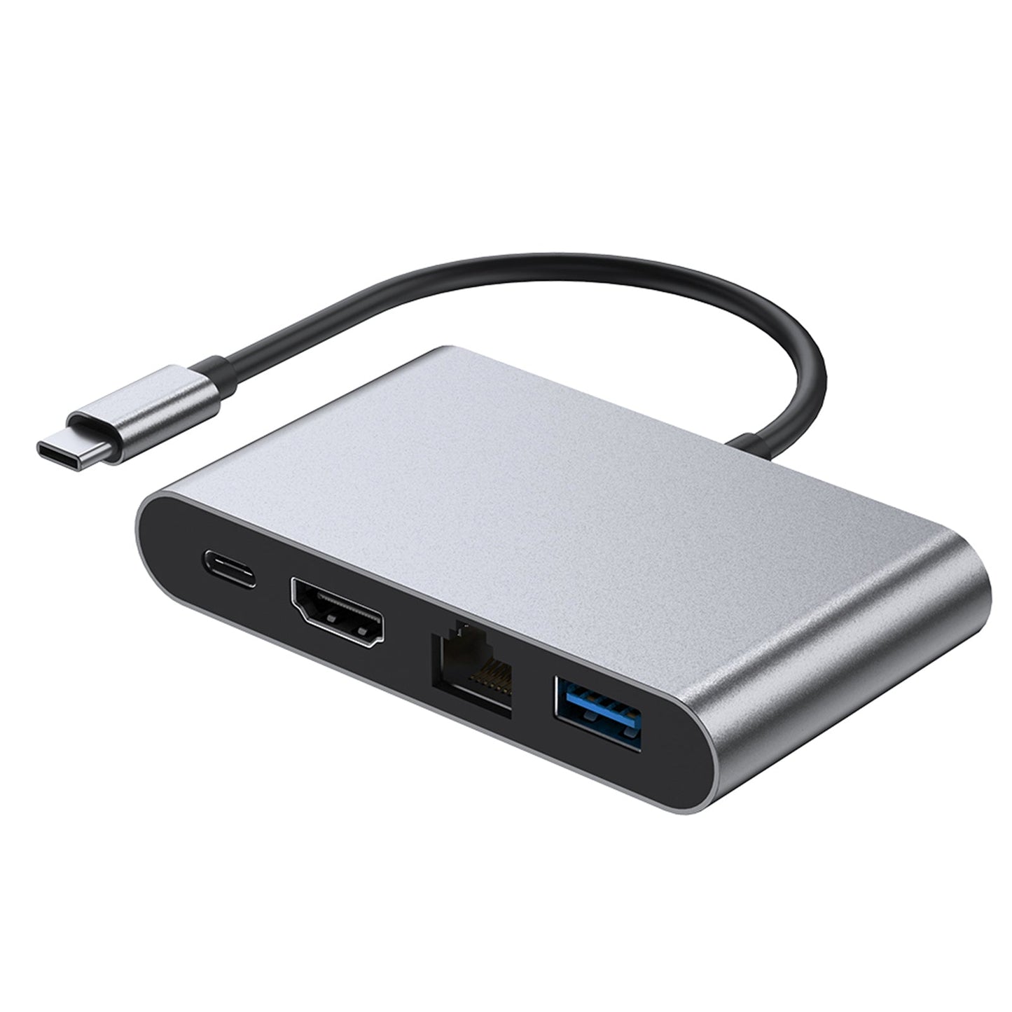 4-in-1-Dockingstation TYPE-C auf RJ45 100M HDMI USB3.0 PD-Schnittstelle für MacBook