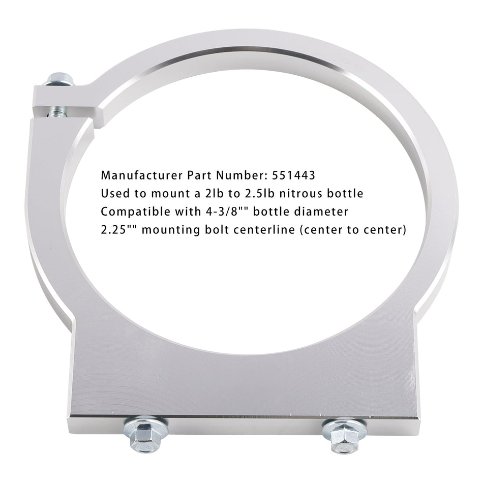 2lb Nitrous Flaschenhalterung 2,5 2 Zwei Pfund 4-3/8"" Flaschendurchmesser Tankhalterung