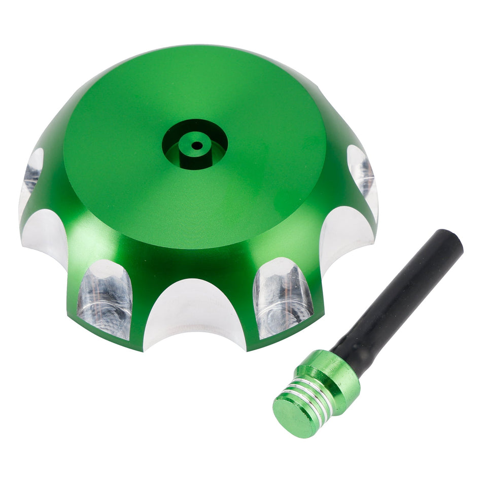 Tankdeckel aus Aluminium mit Entlüftung, grün, für Kawasaki KX65, KX85, KX100, KX125 (2000–2013)