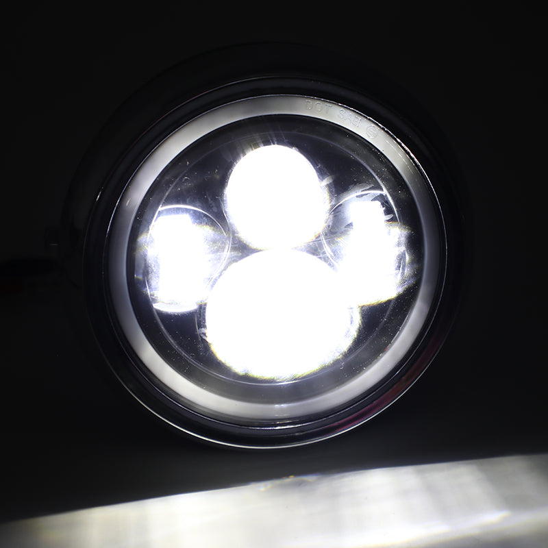 7 Zoll LED-Scheinwerfer High/Low + DRL für Motorrad Dyna Cafe Racer Bobber