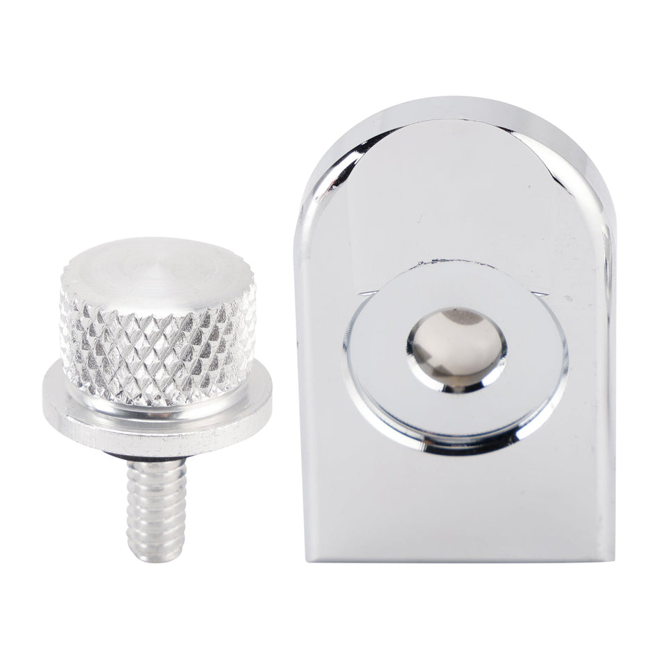 1/4""-20 Silbernes Sitzschrauben-Schraubenplatten-Entriegelungsset für Touring Softail Dyna 96-23