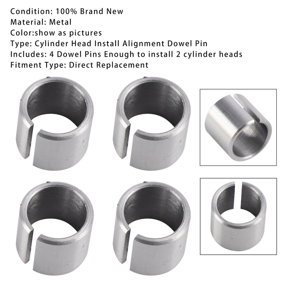 4-teiliger LS-Zylinderkopf-Einbau-Ausrichtungs-Passstift aus Stahl LT Gen 3 Gen 4 Gen 5 LSX
