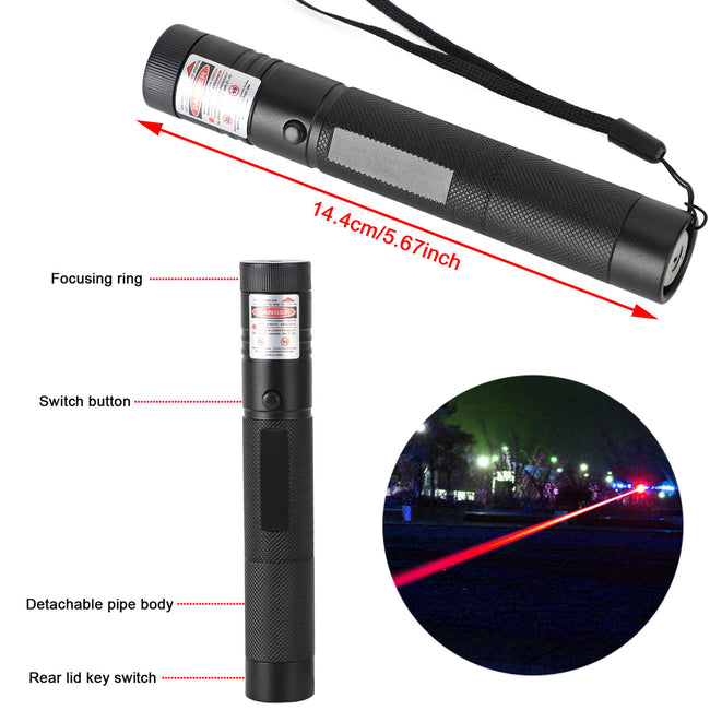 Pointeur Laser Rechargeable Faisceau Lumière Rouge Puissant Lazer 650nm