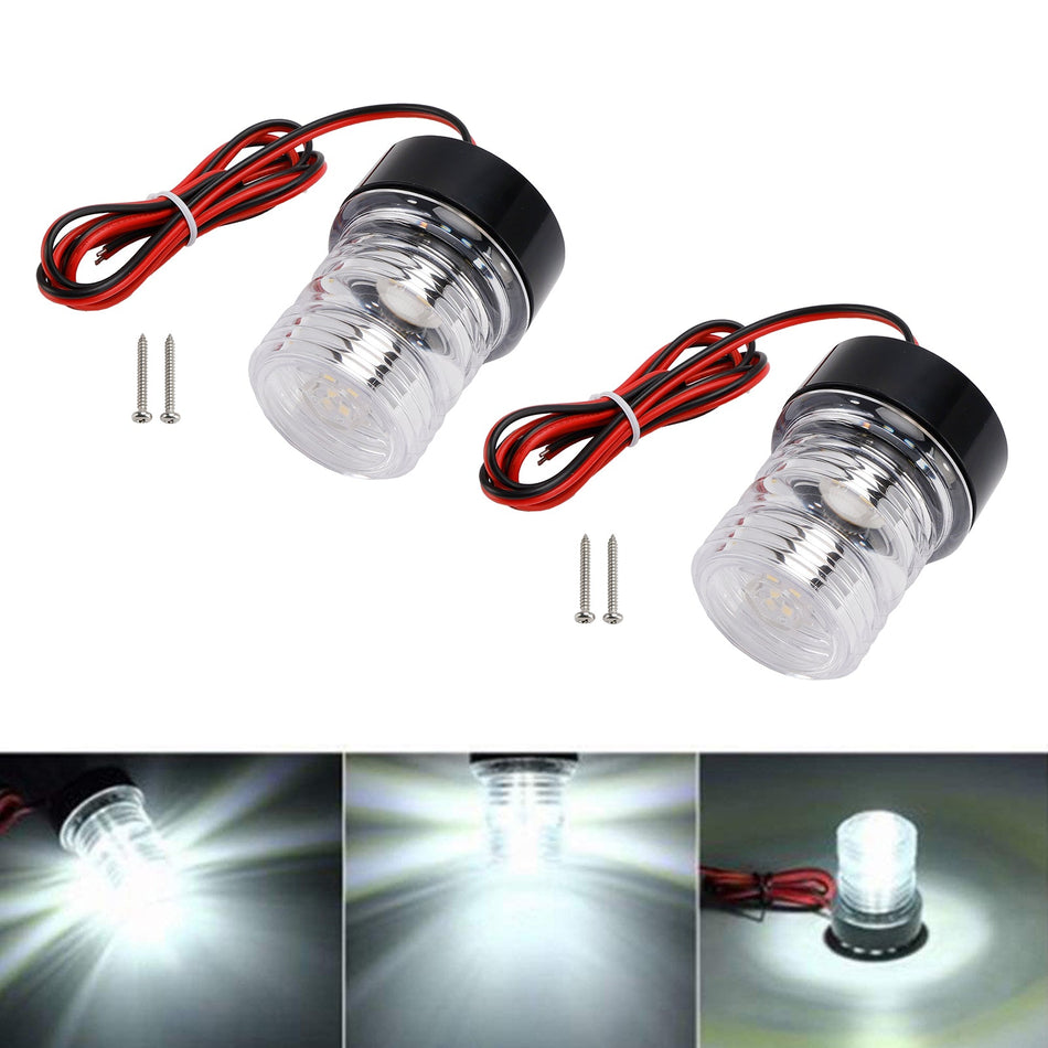 10–24 V DC, 2,7 W, Schutzart IP66, Navigationssignalleuchte, Ankerleuchte, runde Lampe für Schiffe, Boote und Yachten