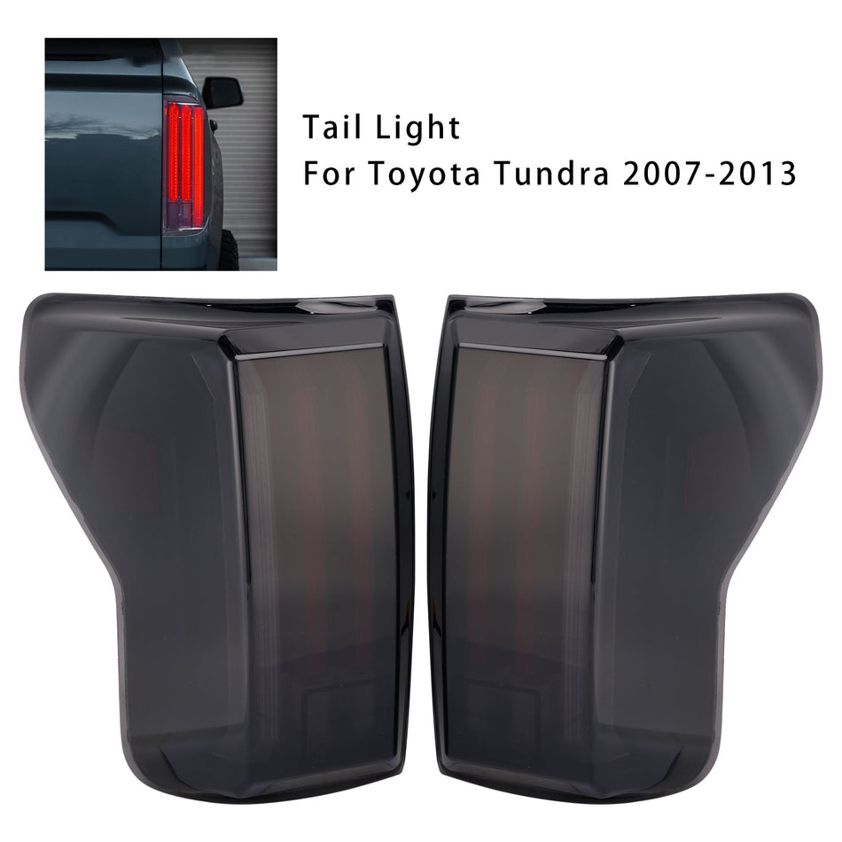 2007–2013 Für Toyota Tundra, links + rechts: LED-Rückleuchten, schwarzes Gehäuse, getönte Gläser