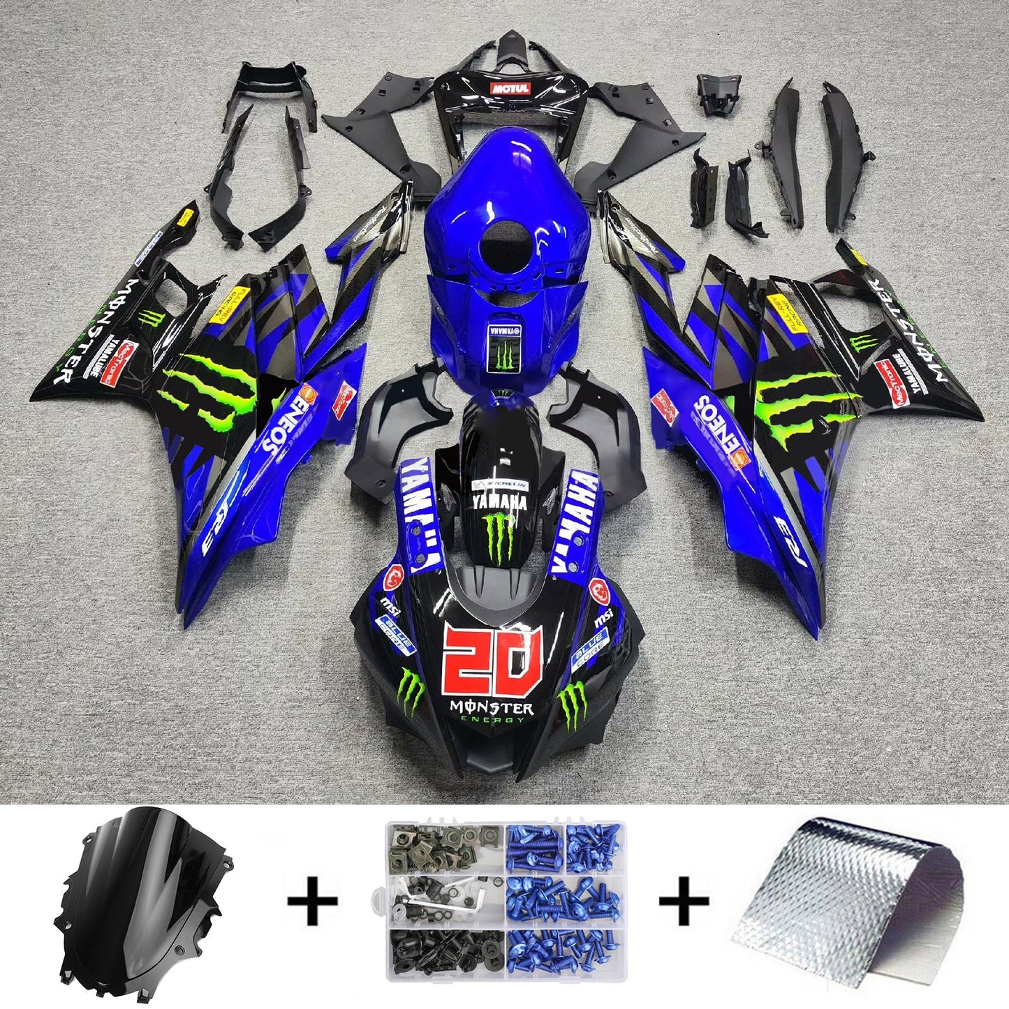 2019-2021 Yamaha YZF-R3 R25 Einspritzverkleidungssatz Karosserie Kunststoff ABS