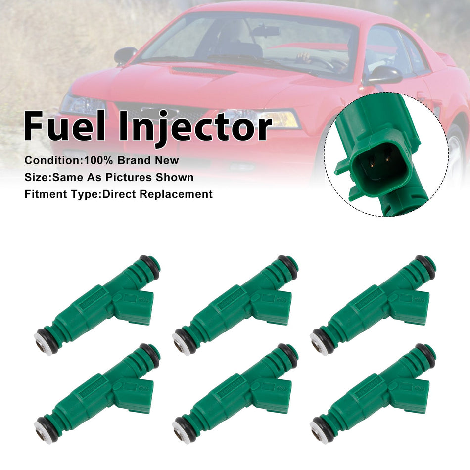 6 Stück Kraftstoffeinspritzdüsen für Ford Mustang 99-20 Jeep Liberty 02-03 0280155789