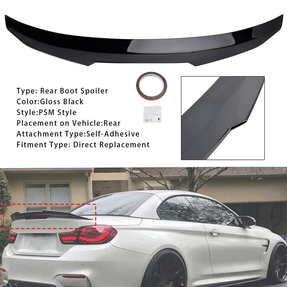 2013–2020 BMW 4er F33 Cabriolet / Heckspoiler in Schwarz glänzend