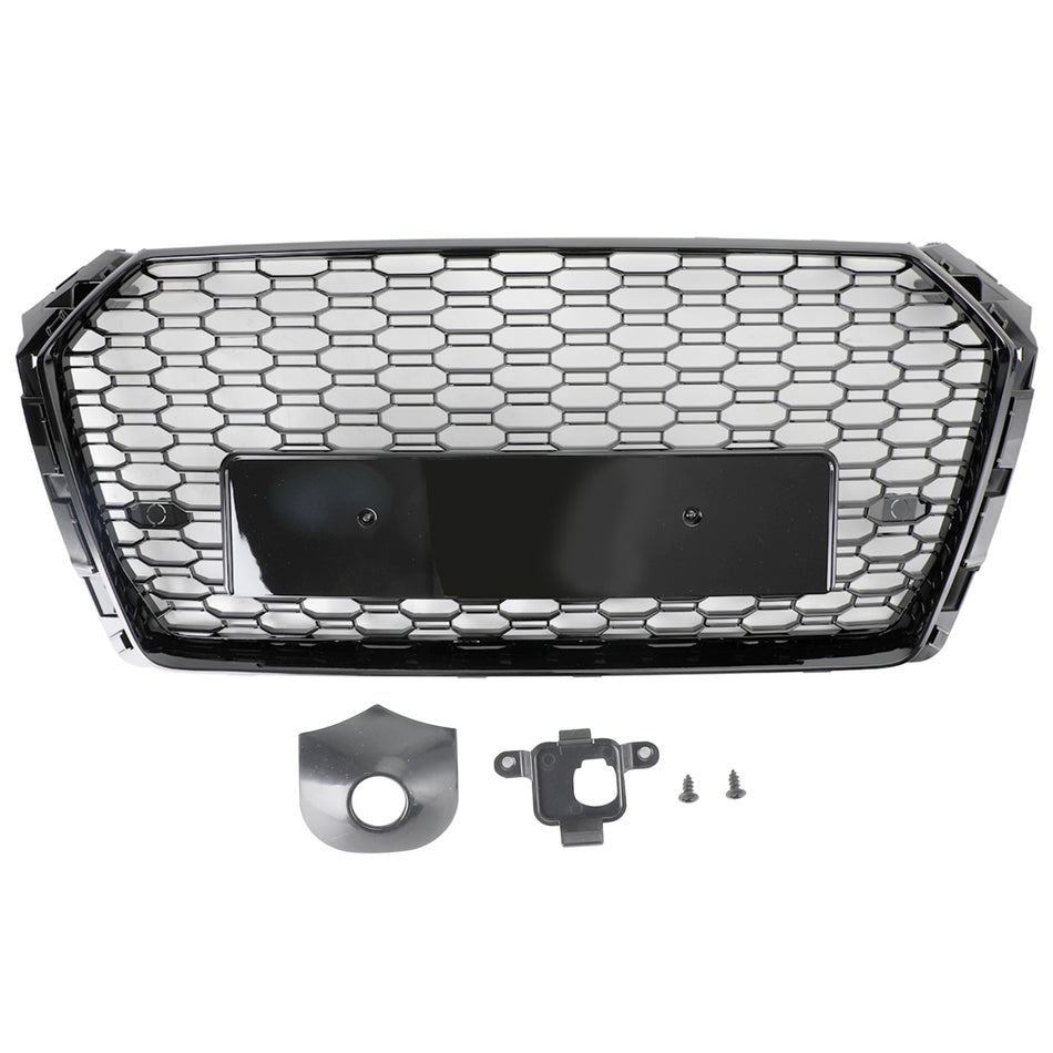 RS4 Style Honigwaben-Mesh Grill für Audi A4/S4 B9 2017-2019 – Schwarzer Kühlergrill