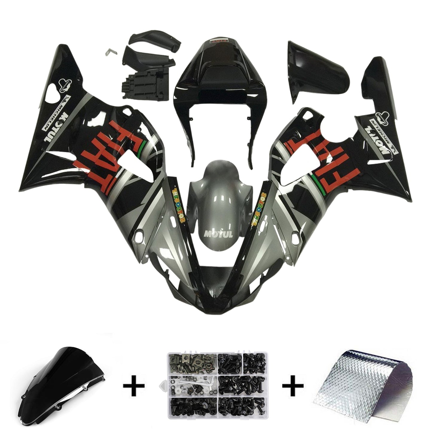 2000-2001 Yamaha YZF 1000 R1 Einspritzverkleidungssatz Karosserie Kunststoff ABS