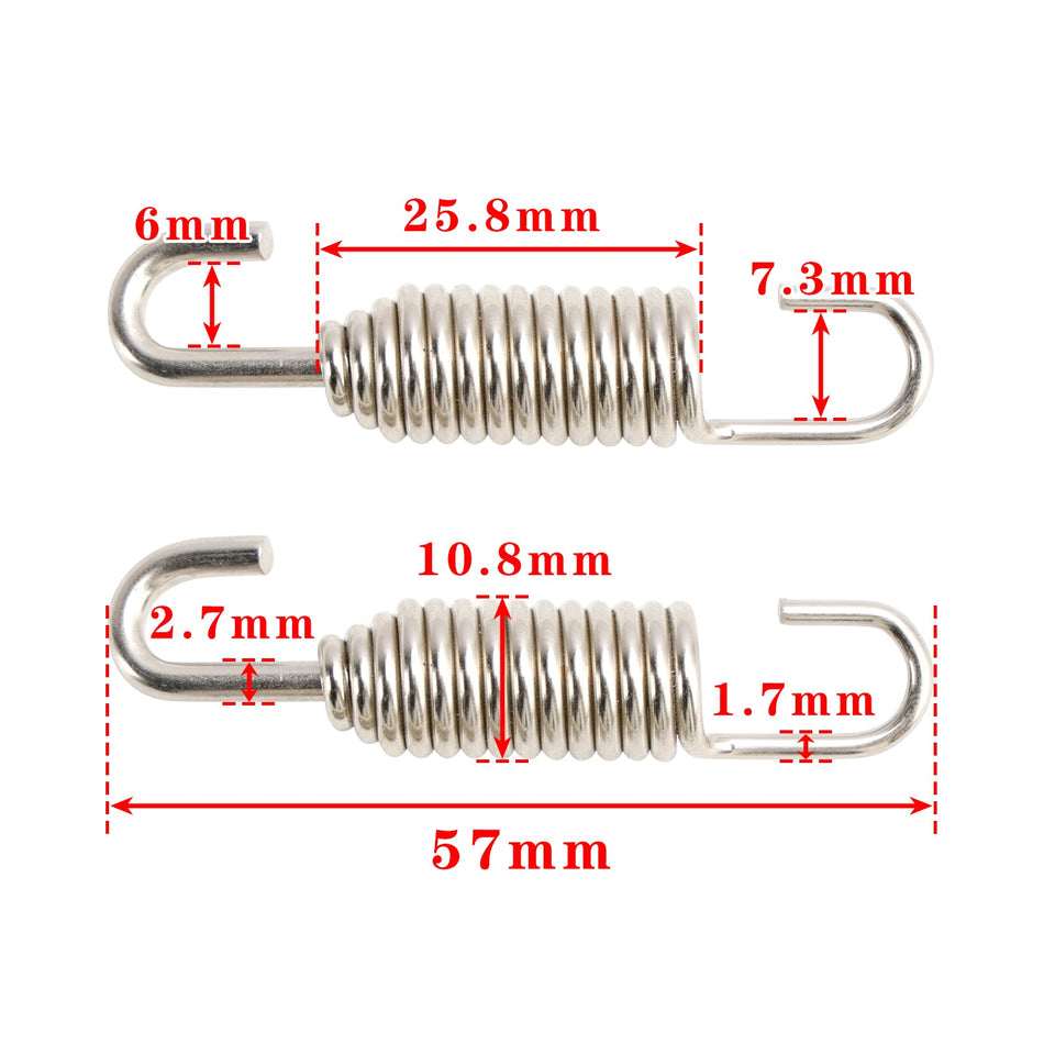 10X Auspufffedersatz 57MM drehbar für Husqvarna/Gas Gas 250-300cc 2-Takt