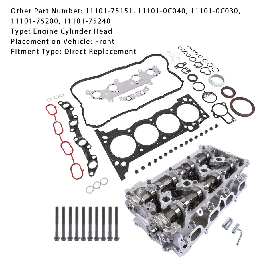 Motor Zylinderkopf Schrauben Dichtung Set 11101-75151 Für Toyota Tacoma 2,7 L 2TR-FE