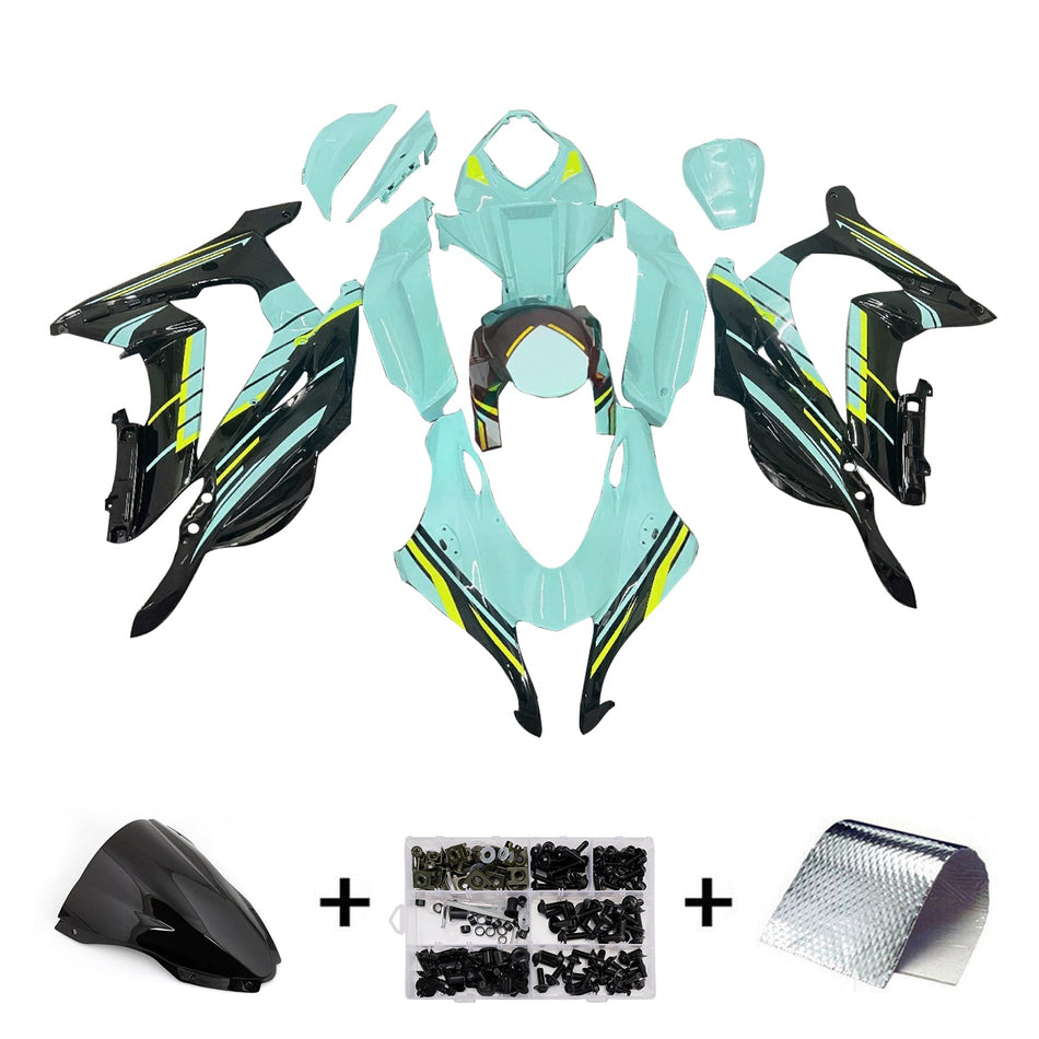 Injection Verkleidung Kit Karosserie Kunststoff ABS fit Für Kawasaki ZX10R 2016-2020