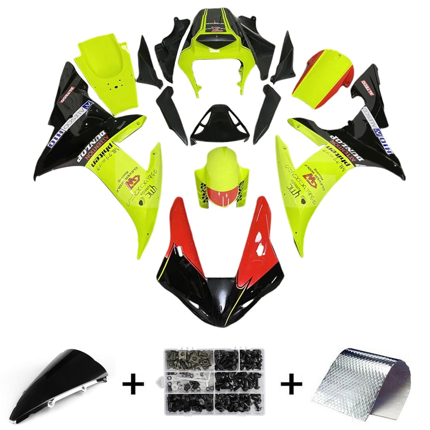 2002-2003 Yamaha YZF 1000 R1 Einspritzverkleidungssatz Karosserie Kunststoff ABS