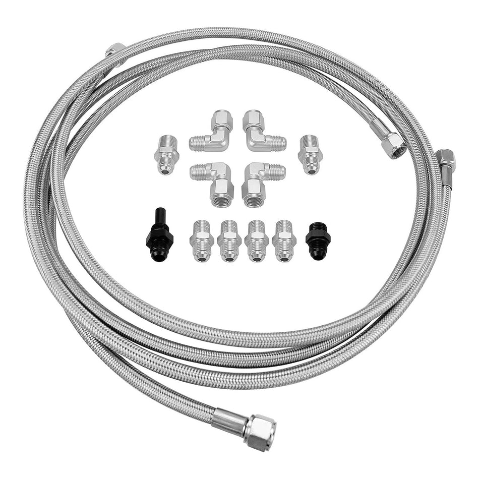 70"" SS geflochtene Getriebekühlerschlauchleitung für Turbo 700R4-4L60-4L60E - 4L65E