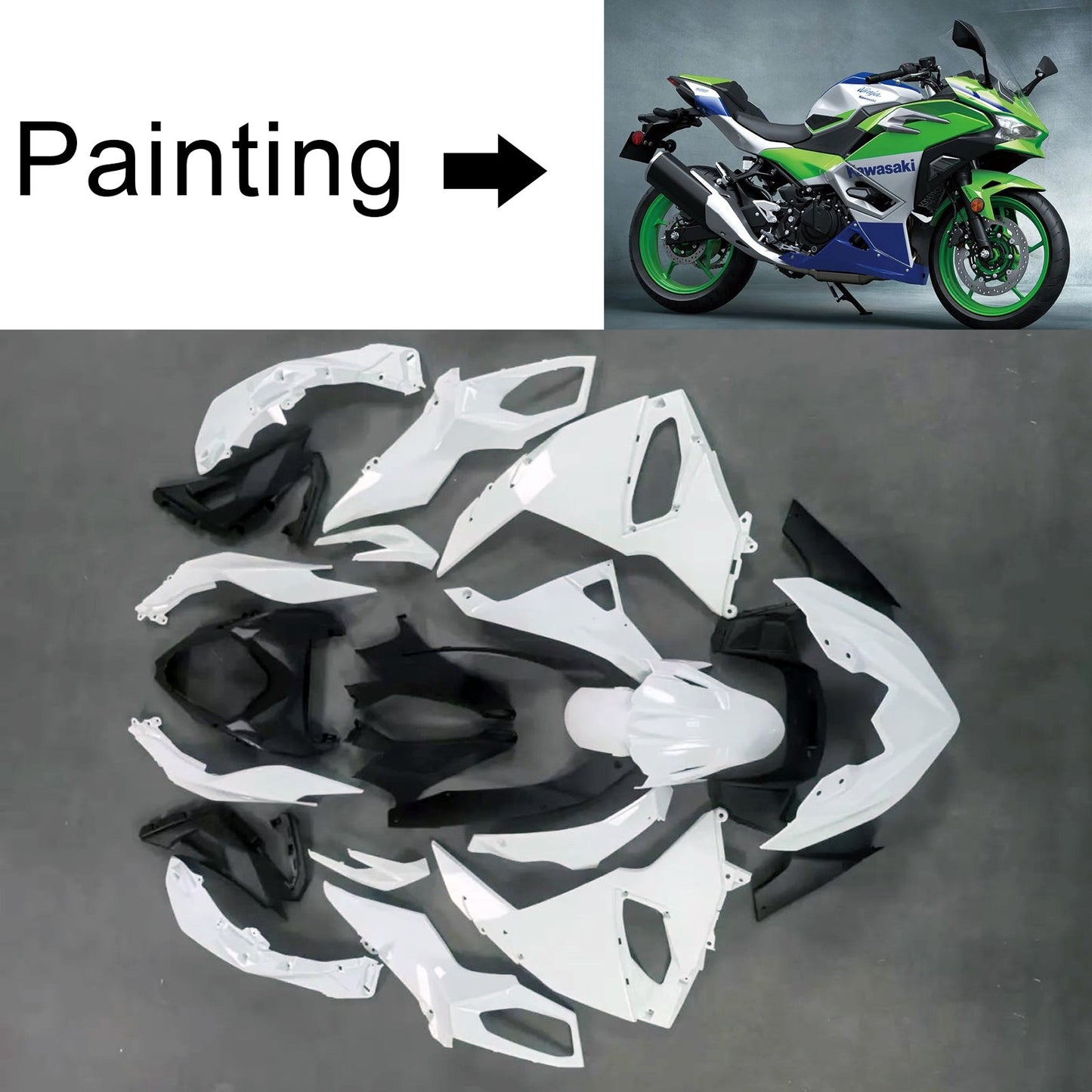 2024-2025 Kawasaki Ninja 500 Einspritzverkleidungssatz Karosserie ABS