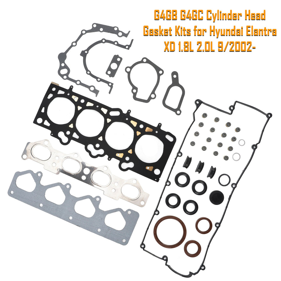 G4GB G4GC Zylinderkopfdichtungssätze für Hyundai Elantra XD 1.8L 2.0L 9/2002-