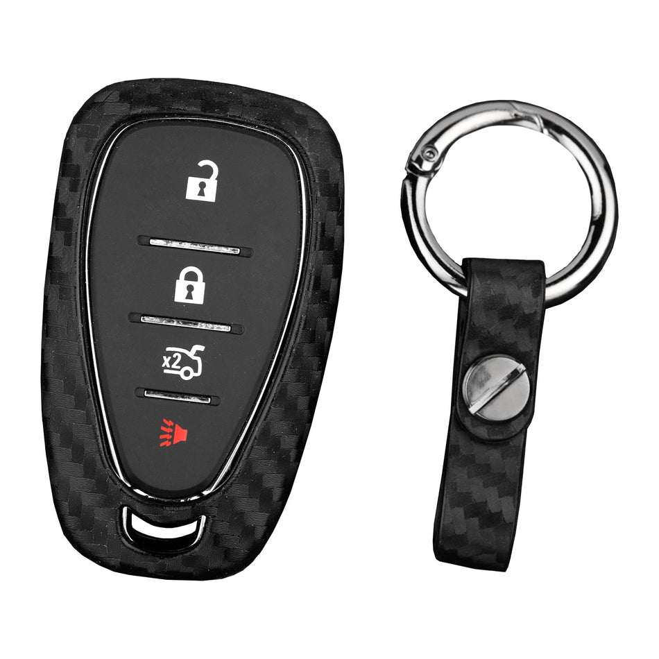 Autoschlüsselhülle aus Leder und Silikon mit Schnalle für Chevrolet