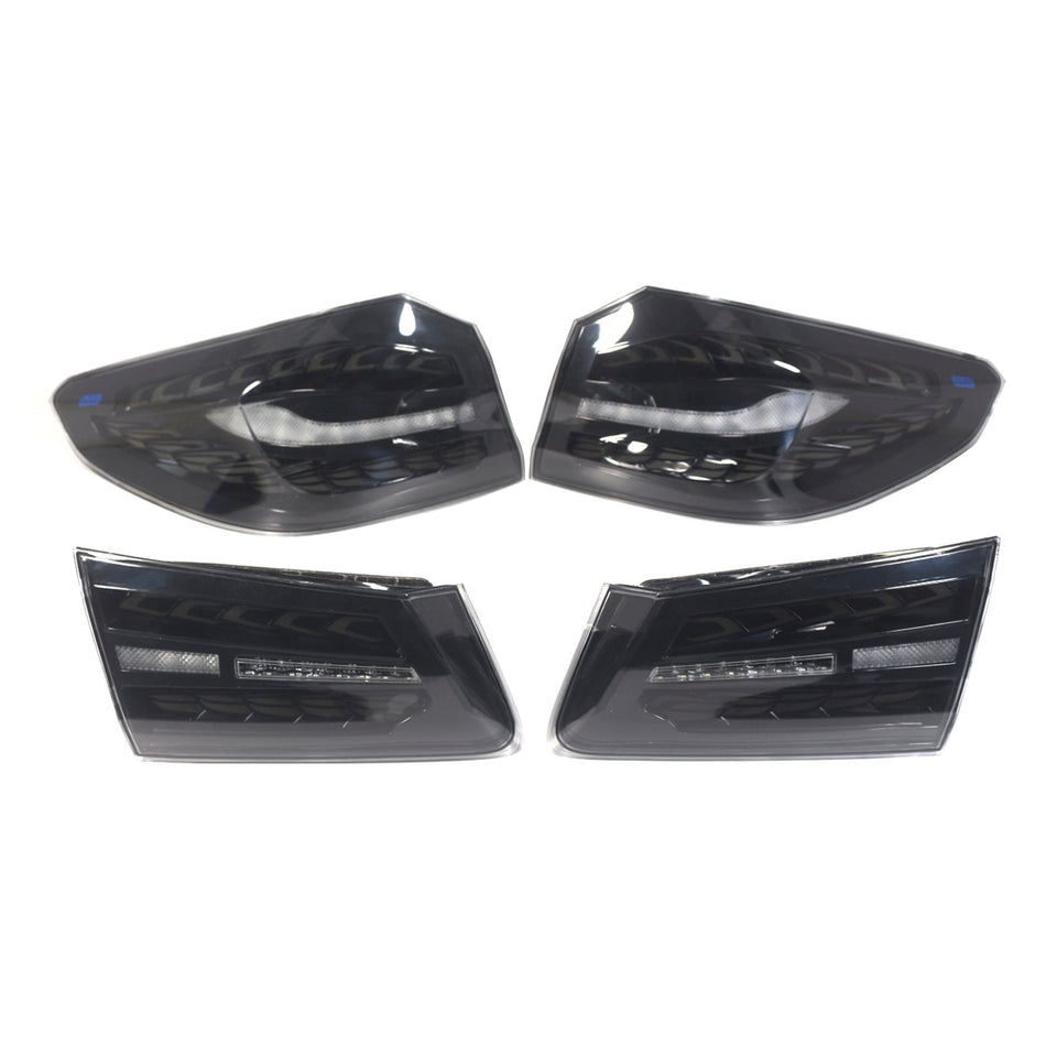 2018–2020 BMW 5 G30 G38 L &amp; R getönte LED-Rückleuchten, Rückleuchtenbaugruppe 63217376469 63217376470