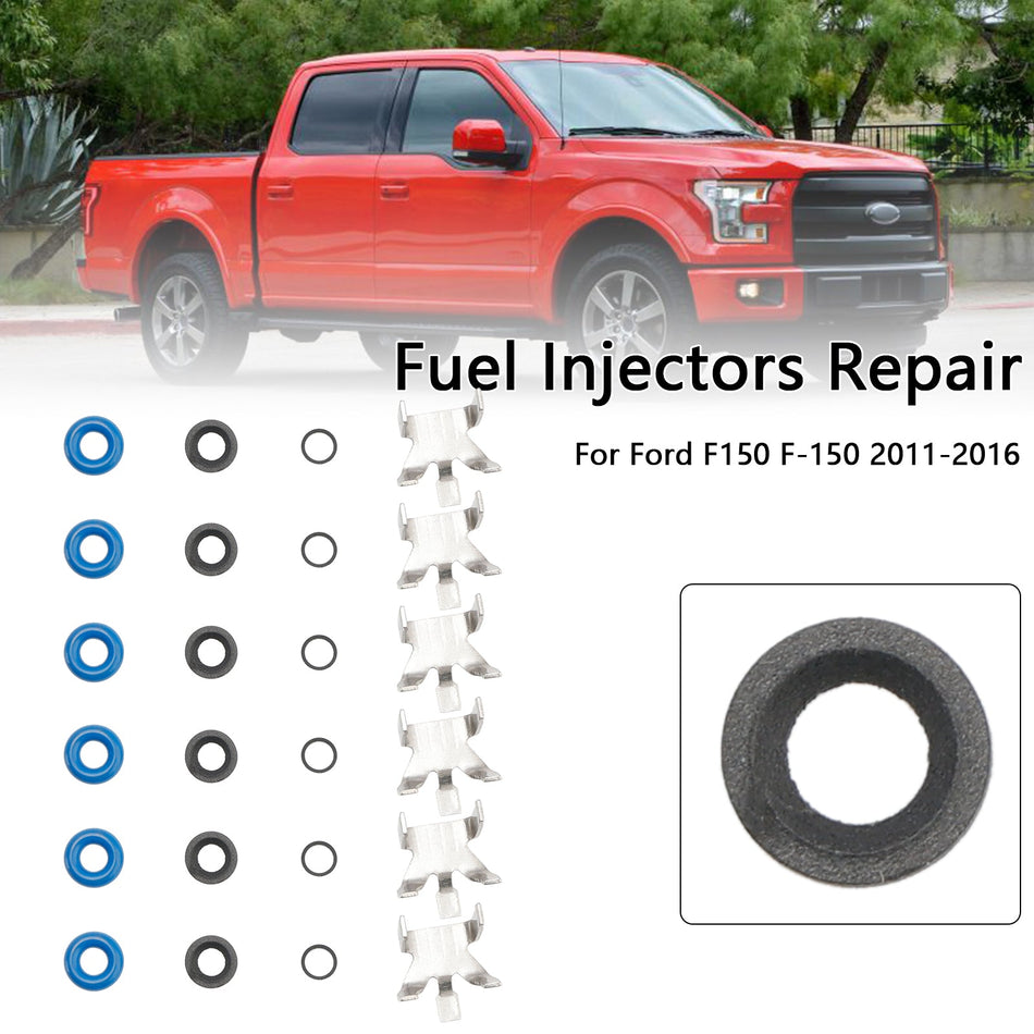 2011-2016 Ford F150 3,5 l Turbo EcoBoost 6-teiliges Reparatur-Dichtungsset für Einspritzdüsen