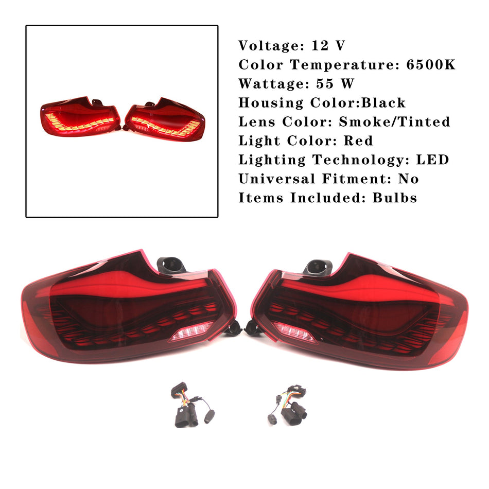 2014–2019 BMW 2 Series F22 F23 F87 228i, 230i L&amp;R rote LED-Rückleuchten Rückleuchtenbaugruppe 63219491591
