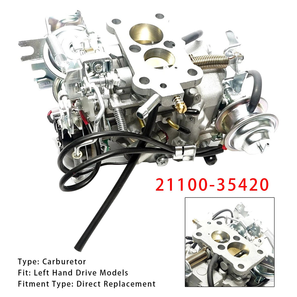 1986–1988 Toyota Hilux 4D Doppelkabine RN50 RN55 LHD Vergaser 21100–35420