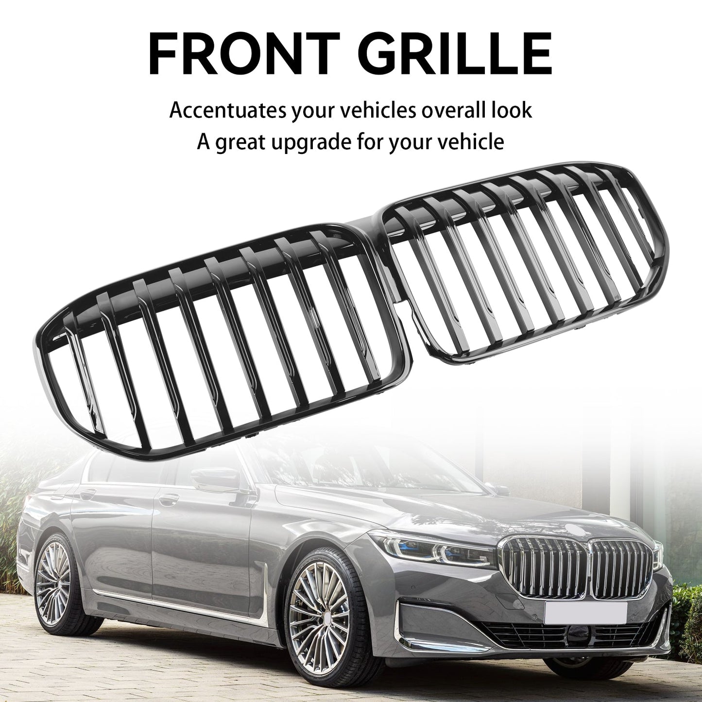 2019–2022 BMW 7er G11 G12 Kühlergrill mit Einzellamelle, schwarz gl?nzend