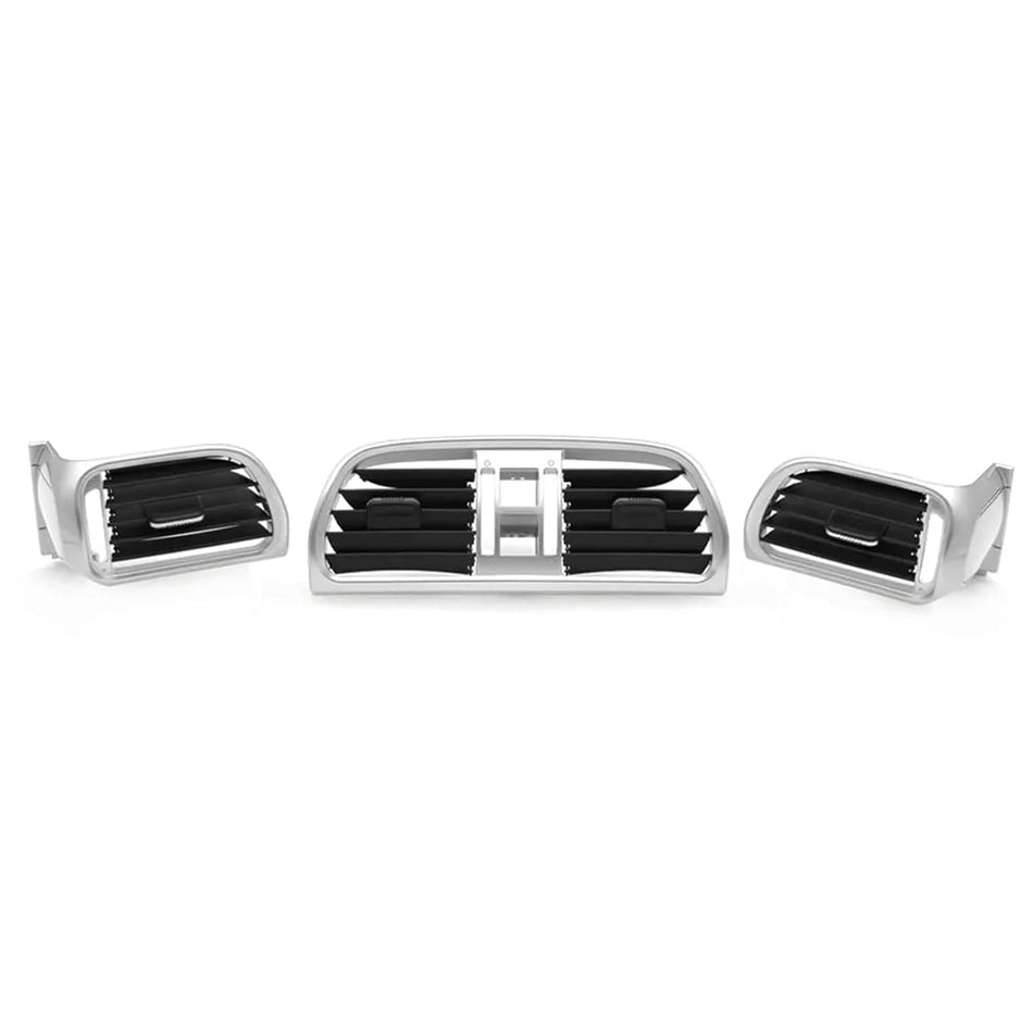 2004–2012 Porsche GT2 GT3 997 Abdeckung für die mittlere Lüftungsdüse links/rechts, silber, Teilenummern: 99755214105, 99755213105, 99755213205