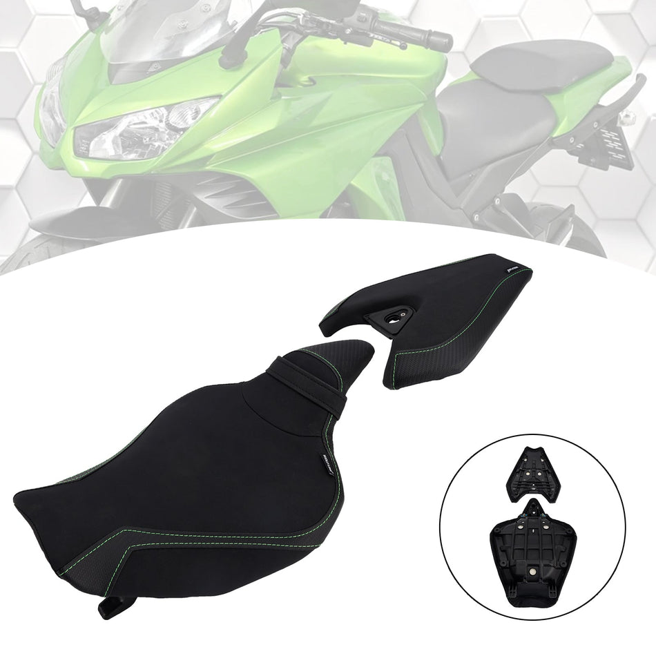 2014–2025 2024 Für Kawasaki Z1000 Fahrer- und Beifahrersitz-Set Rücksitzkissen Schwarz